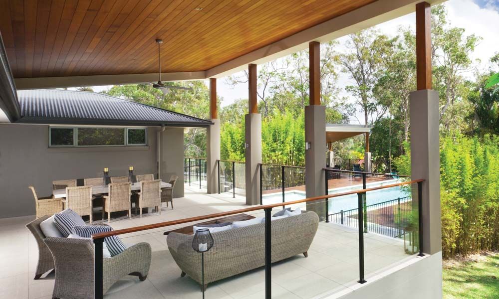 ELAN technology in nice home patio outsite
